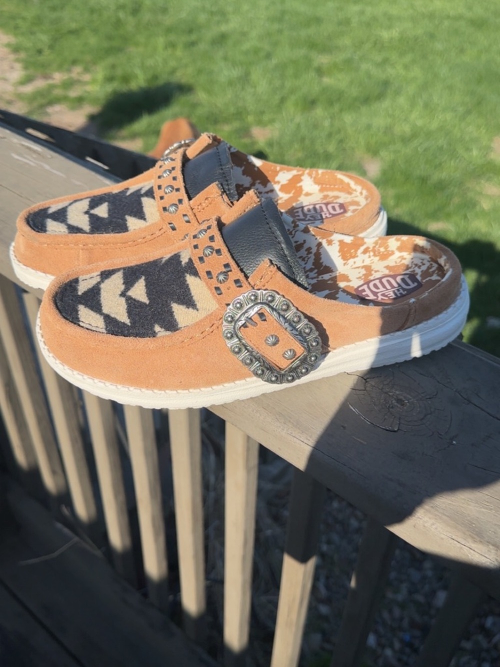 Custom Hey Dudes with Pendleton wool top - Picture 3 of 5